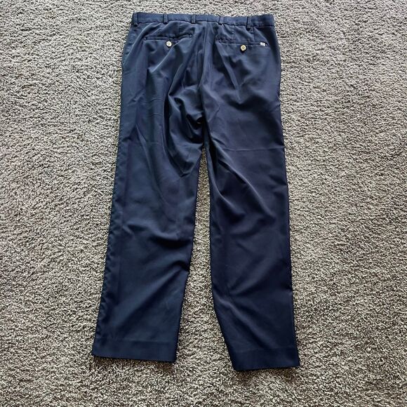 2X Peter Millar Durham High Drape Performance Pants Navy Blue Stretch Mens 33x30 - Picture 4 of 8